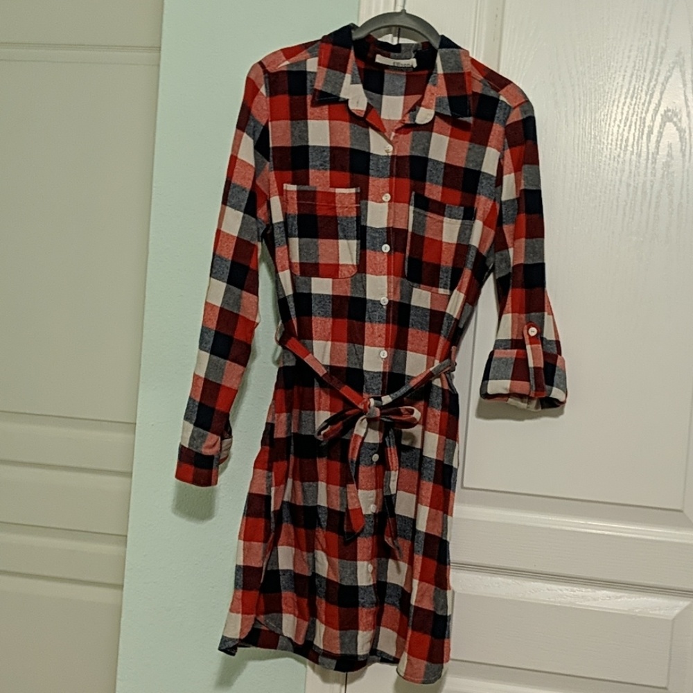 RWB Plaid Flannel Dress